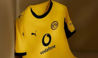 En klassisk gul och svart design hyllar fansens energi