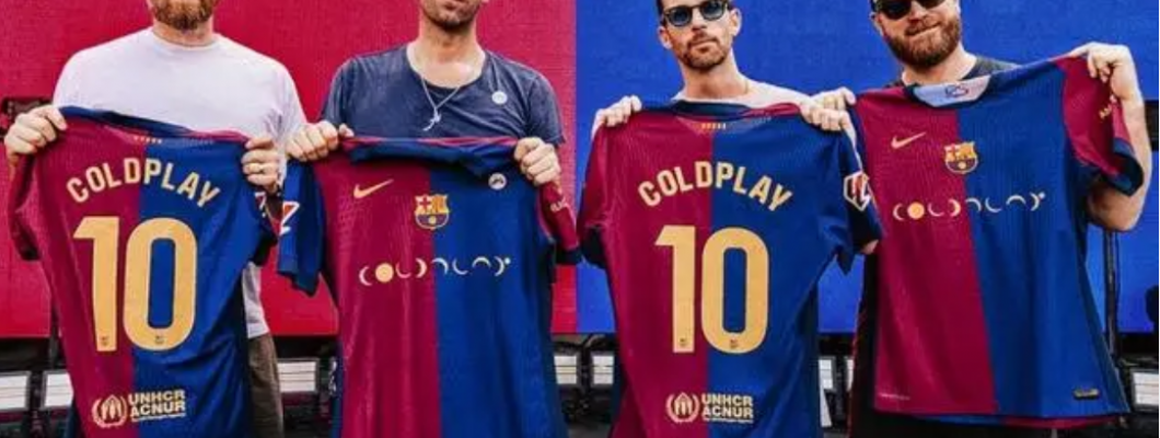 Barcelona lanserar Coldplay co-branded fotbollströjor