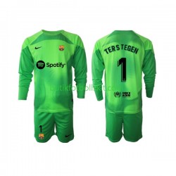 FC Barcelona Ter Stegen 1 Målvakt Barn Hemma Matchtröja 2022/23 Långärmad