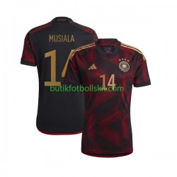 Tyskland Musiala 14 Män Borta Matchtröja World Cup 2022 Kortärmad