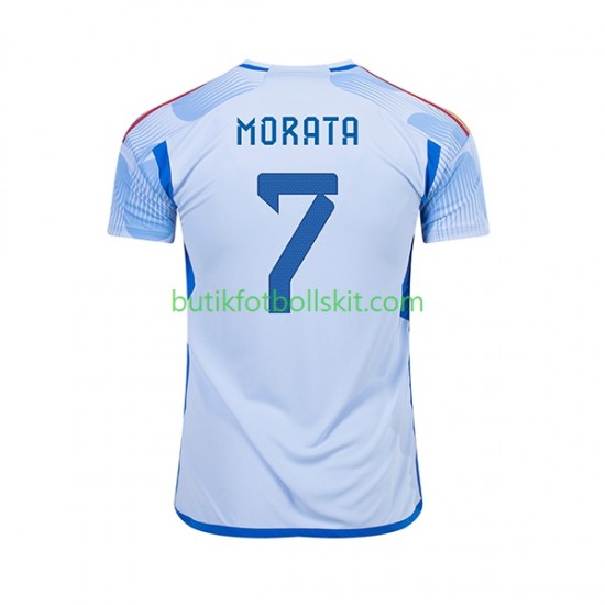 Spanien MORATA 7 Män Borta Matchtröja World Cup 2022 Kortärmad