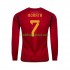 Spanien MORATA 7 Män Hemma Matchtröja World Cup 2022 Långärmad