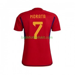 Spanien MORATA 7 Män Hemma Matchtröja World Cup 2022 Kortärmad