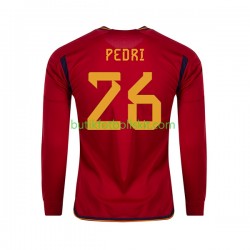 Spanien PEDRI 26 Män Hemma Matchtröja World Cup 2022 Långärmad