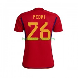 Spanien PEDRI 26 Män Hemma Matchtröja World Cup 2022 Kortärmad