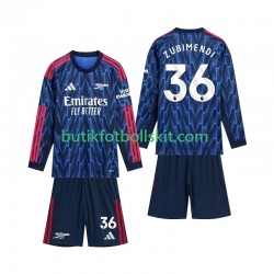 Arsenal Zubimendi 36 Barn Borta Matchtröja 2025/26 Långärmad