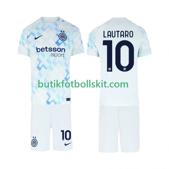 Inter Milan Lautaro Martinez 10 Barn Borta Matchtröja 2025/26 Kortärmad