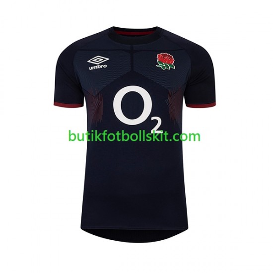 England Män Borta Matchtröja Rugby 2024 Kortärmad