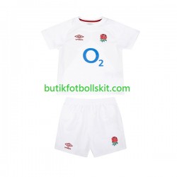 England Barn Hemma Matchtröja Rugby 2024 Kortärmad