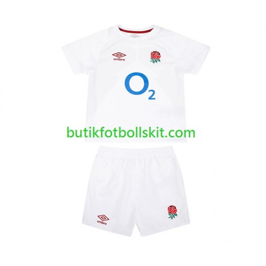 England Barn Hemma Matchtröja Rugby 2024 Kortärmad