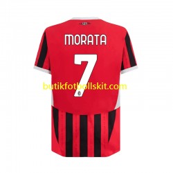 AC Milan Alvaro Morata 7 Män Hemma Matchtröja 2024/25 Kortärmad