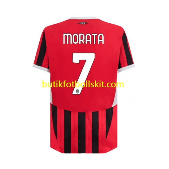 AC Milan Alvaro Morata 7 Män Hemma Matchtröja 2024/25 Kortärmad