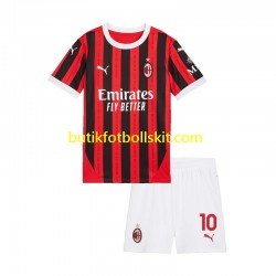 AC Milan Rafael Leao 10 Barn Hemma Matchtröja 2024/25 Kortärmad