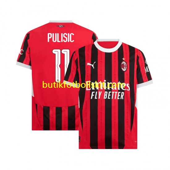 AC Milan UCL Font PULISIC 11 Män Hemma Matchtröja 2024/25 Kortärmad
