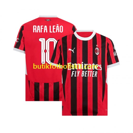AC Milan UCL Font RAFA LEAO 10 Män Hemma Matchtröja 2024/25 Kortärmad