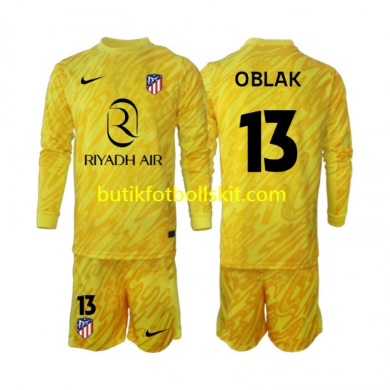Atlético Madrid Jan Oblak 13 Målvakt Barn Tredje Matchtröja 2024/25 Långärmad