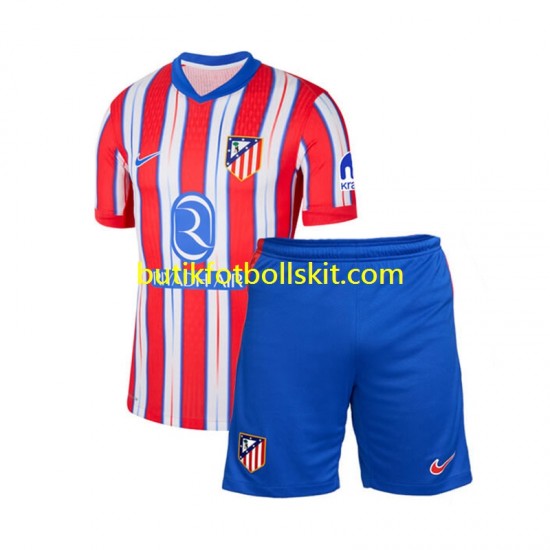 Atlético Madrid Barn Hemma Matchtröja 2024/25 Kortärmad