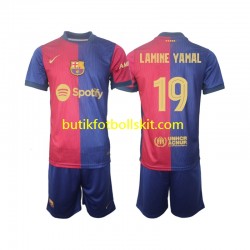 FC Barcelona UCL Font Lamine Yamal 19 Barn Hemma Matchtröja 2024/25 Kortärmad
