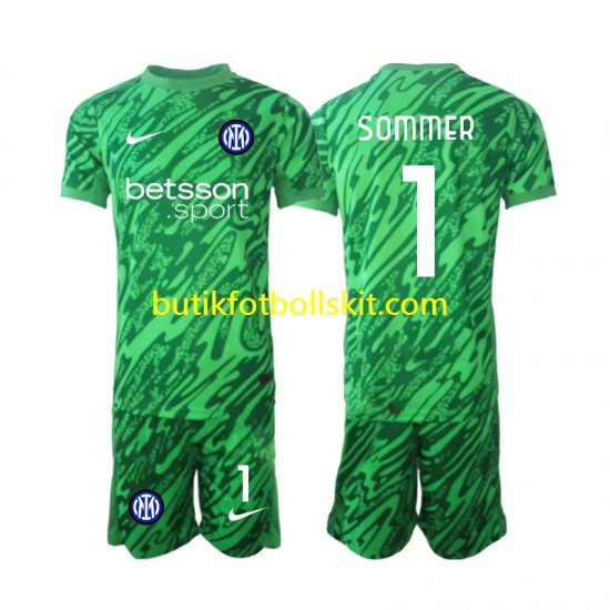 Inter Milan Yann Sommer 1 Målvakt Barn Hemma Matchtröja 2024/25 Kortärmad