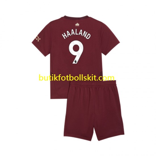 Manchester City Erling Haaland 9 Barn Tredje Matchtröja 2024/25 Kortärmad