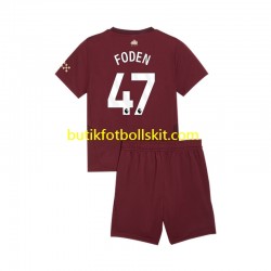 Manchester City Phil Foden 47 Barn Tredje Matchtröja 2024/25 Kortärmad