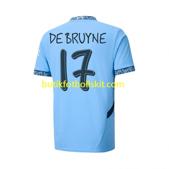 Manchester City UCL Font DE BRUYNE 17 Män Hemma Matchtröja 2024/25 Kortärmad