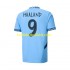 Manchester City UCL Font Haaland 9 Män Hemma Matchtröja 2024/25 Kortärmad