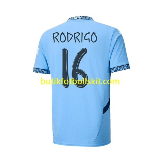 Manchester City UCL Font RODRIGO 16 Män Hemma Matchtröja 2024/25 Kortärmad