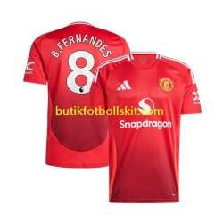 Manchester United Bruno Fernandes 8 Män Hemma Matchtröja 2024/25 Kortärmad
