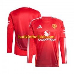 Manchester United Män Hemma Matchtröja 2024/25 Långärmad