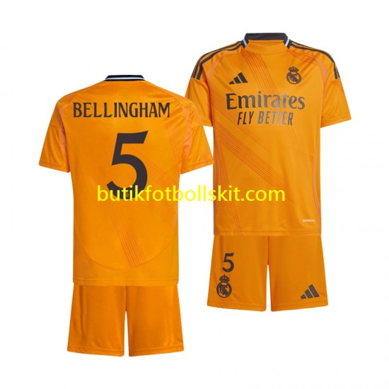 Real Madrid BELLINGHAM 5 Barn Borta Matchtröja 2024/25 Kortärmad