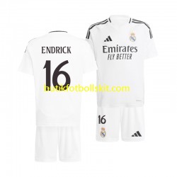 Real Madrid ENDRICK 16 Barn Hemma Matchtröja 2024/25 Kortärmad