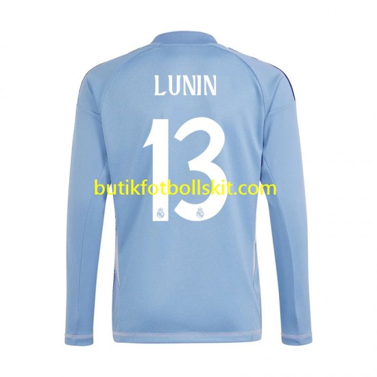 Real Madrid Andriy Lunin 13 Målvakt Män Hemma Matchtröja 2024/25 Långärmad