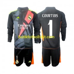 Real Madrid Thibaut Courtois 1 Målvakt Barn Borta Matchtröja 2024/25 Långärmad