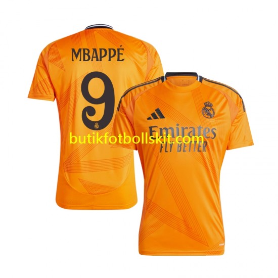 Real Madrid Kylian Mbappé 9 Män Borta Matchtröja 2024/25 Kortärmad