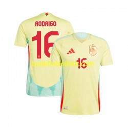 Spanien RODRIGO 16 Män Borta Matchtröja Euro 2024 Kortärmad