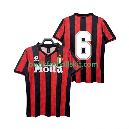 AC Milan 6 1993 1994 Retro Män Hemma Matchtröja Kortärmad
