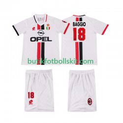 AC Milan BAGGIO 18 1996 1997 Retro Barn Borta Matchtröja Kortärmad
