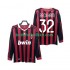 AC Milan BECKHAM 32 2009 Retro Män Hemma Matchtröja 2010 Långärmad