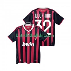 AC Milan BECKHAM 32 2009 Retro Män Hemma Matchtröja 2010 Kortärmad