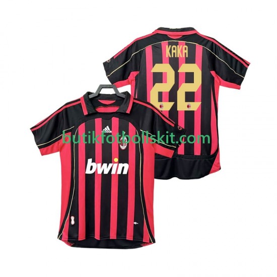 AC Milan KAKA 22 2007 Retro Män Hemma Matchtröja 2006 Kortärmad