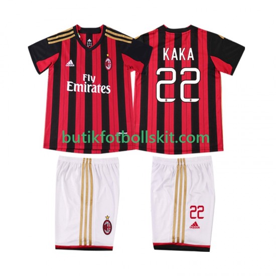 AC Milan KAKA 22 2013 2014 Retro Barn Hemma Matchtröja Kortärmad