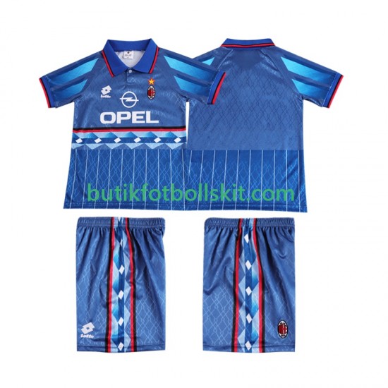 AC Milan 1995 1996 Retro Barn Borta Matchtröja Kortärmad