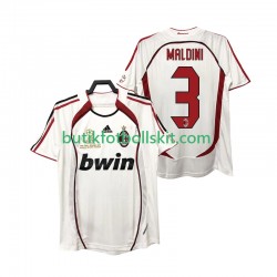 AC Milan MALDINI 3 2007 Retro Män Borta Matchtröja 2006 Kortärmad