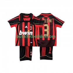 AC Milan MALDINI 3 2007 Retro Barn Hemma Matchtröja 2006 Kortärmad