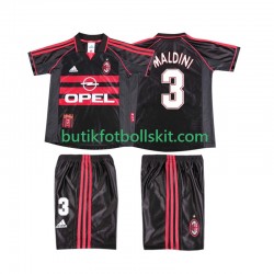 AC Milan MALDINI 3 Retro Barn Tredje Matchtröja 1999 1998 Kortärmad