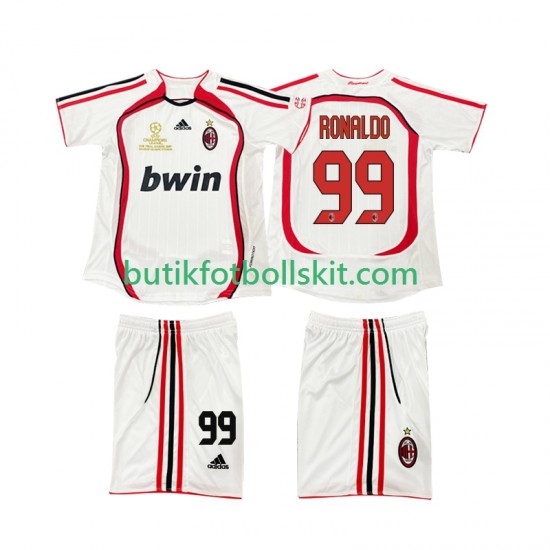 AC Milan RONALDO 9 2007 Retro Barn Borta Matchtröja 2006 Kortärmad