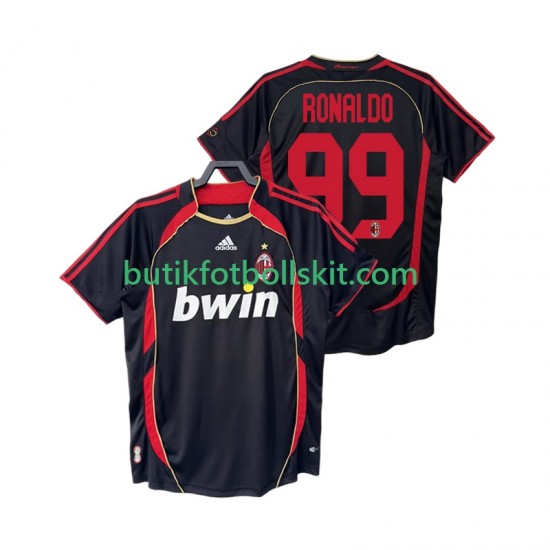 AC Milan RONALDO 99 2007 Retro Män Tredje Matchtröja 2006 Kortärmad