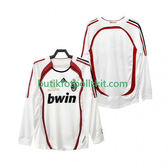 AC Milan 2007 Retro Män Borta Matchtröja 2006 Långärmad