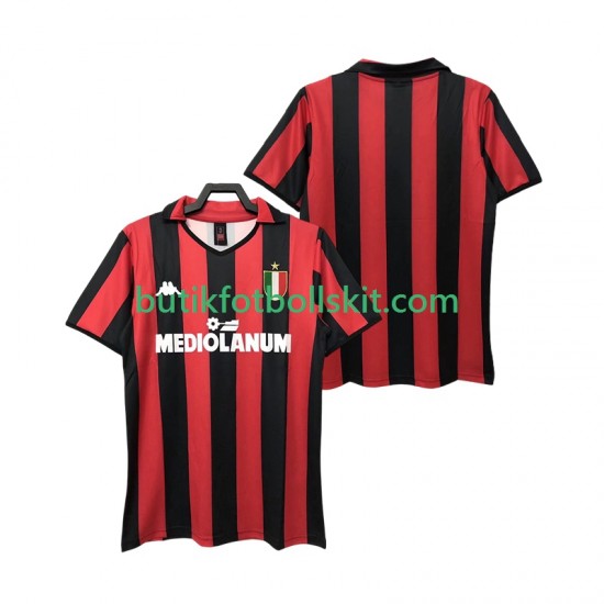 AC Milan 1988 1989 Retro Män Hemma Matchtröja Kortärmad